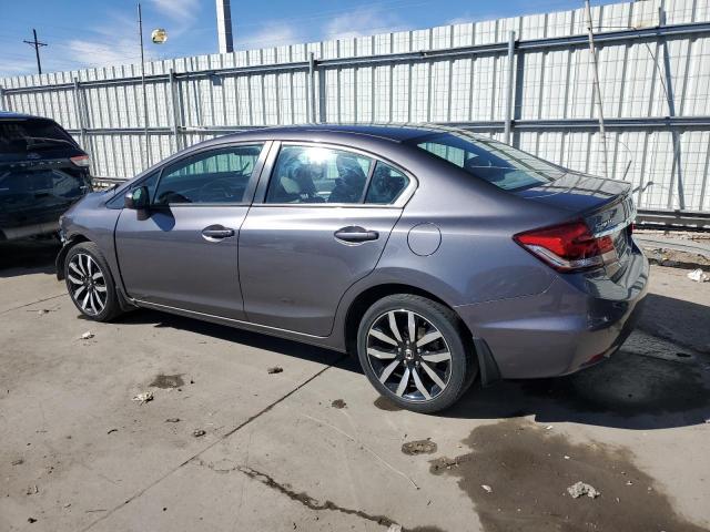 2HGFB2F91FH514239 - 2015 HONDA CIVIC EXL ნაცრისფერი ფოტო 2