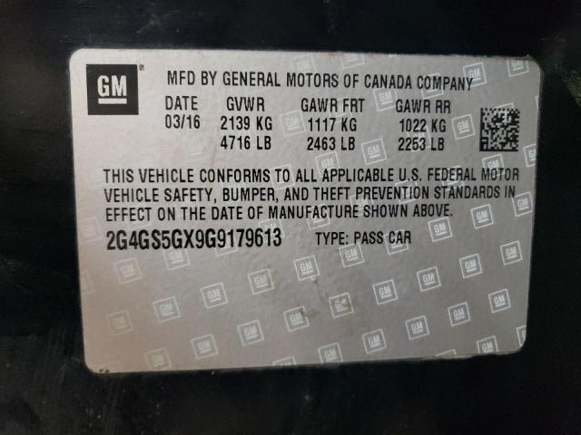 2G4GS5GX9G9179613 - 2016 BUICK REGAL PREMIUM BLACK photo 12