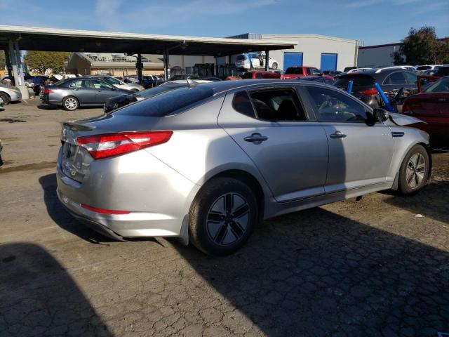 KNAGM4AD3D5055916 - 2013 KIA OPTIMA HYBRID SILVER photo 3