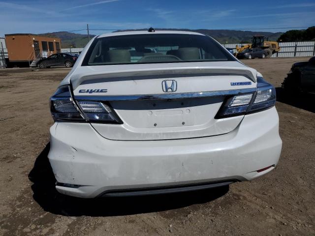 19XFB4F33EE200155 - 2014 HONDA CIVIC HYBRID L WHITE photo 6