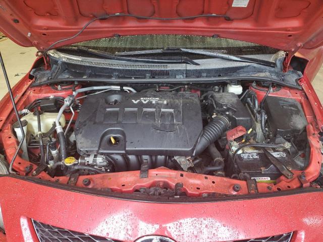 2T1BU4EE7AC363329 - 2010 TOYOTA COROLLA BASE RED photo 11