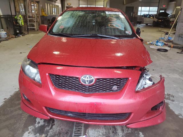 2T1BU4EE7AC363329 - 2010 TOYOTA COROLLA BASE RED photo 5