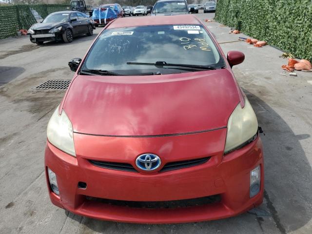 JTDKN3DU7A5002485 - 2010 TOYOTA PRIUS RED photo 5