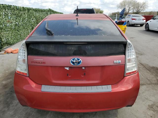 JTDKN3DU7A5002485 - 2010 TOYOTA PRIUS RED photo 6