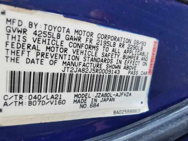 JT2JA82J5R0009143 - 1994 TOYOTA SUPRA SPORT ROOF 蓝色 照片 10