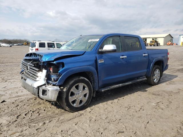 5TFAW5F14JX739154 - 2018 TOYOTA TUNDRA CREWMAX 1794 BLUE photo 1