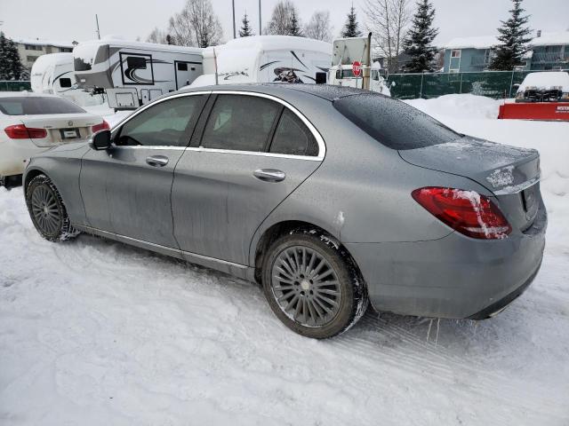 55SWF4KB6FU037044 - 2015 MERCEDES-BENZ C 300 4MATIC GRAY photo 2