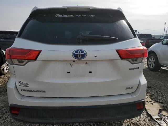 5TDJGRFH5KS074838 - 2019 TOYOTA HIGHLANDER HYBRID WHITE photo 6