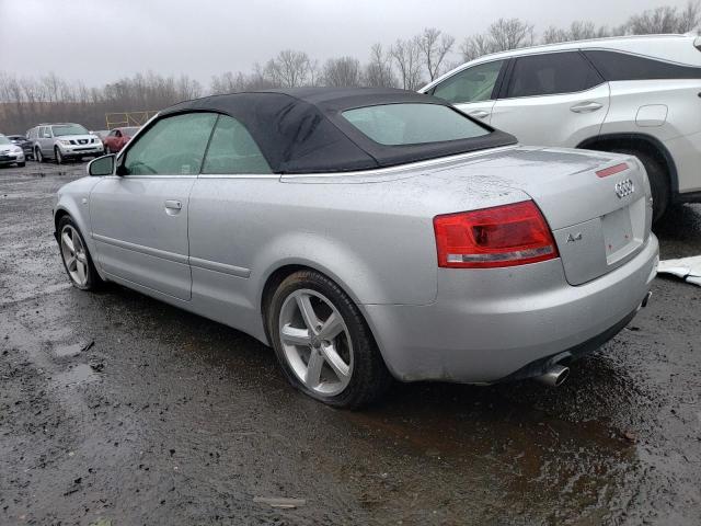 WAUDH48H58K015778 - 2008 AUDI A4 3.2 CABRIOLET QUATTRO SILVER photo 2