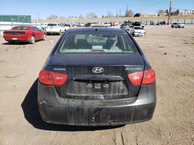 KMHDU46D48U577170 - 2008 HYUNDAI ELANTRA GLS BLACK photo 6