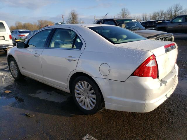 3FADP0L33AR148136 - 2010 FORD FUSION HYBRID WHITE photo 2