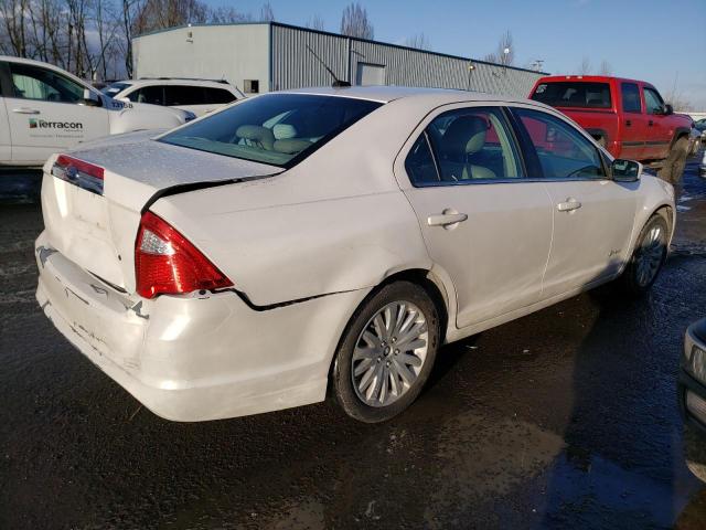 3FADP0L33AR148136 - 2010 FORD FUSION HYBRID WHITE photo 3