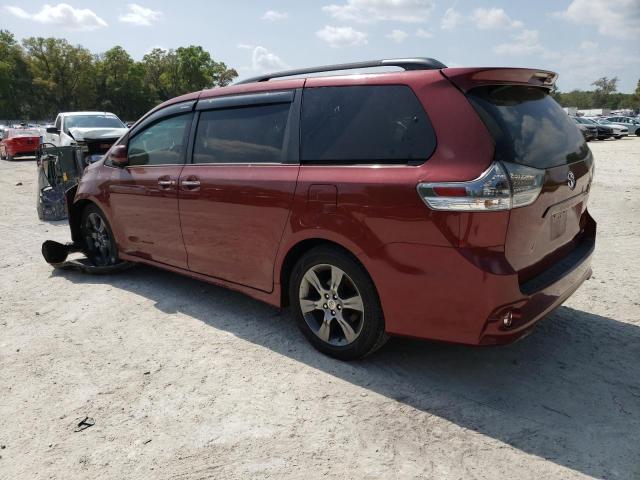 5TDXK3DC1GS719375 - 2016 TOYOTA SIENNA SE RED photo 2