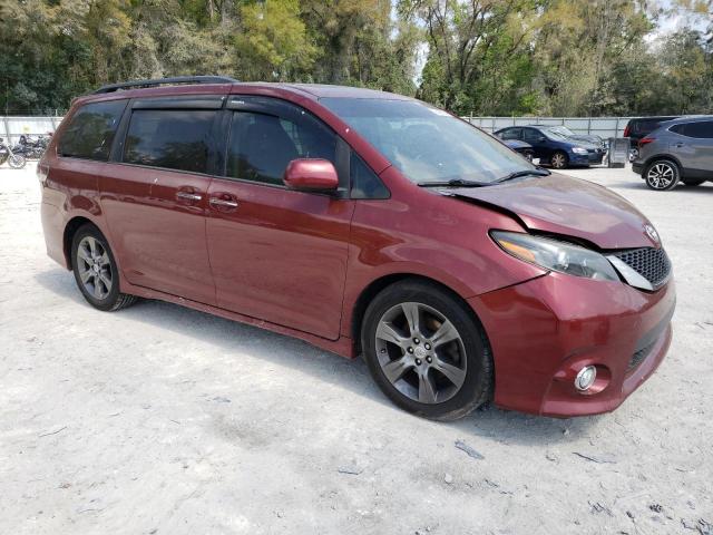 5TDXK3DC1GS719375 - 2016 TOYOTA SIENNA SE RED photo 4