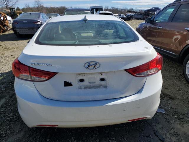 5NPDH4AEXDH329017 - 2013 HYUNDAI ELANTRA GLS WHITE photo 6