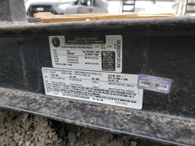 58CB1ED29PC003398 - 2023 TRAIL KING TRAILER Czarny zdjęcie 10