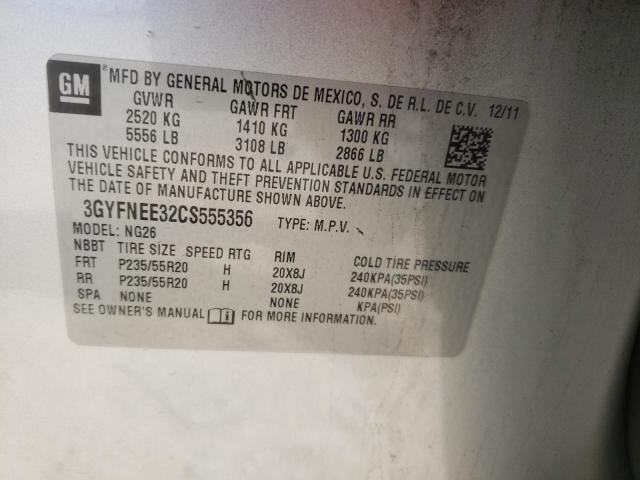 3GYFNEE32CS555356 - 2012 CADILLAC SRX PERFORMANCE COLLECTION Күміс фото 14