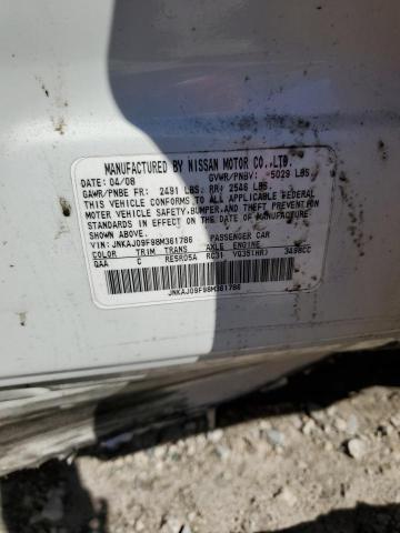 JNKAJ09F98M361786 - 2008 INFINITI EX35 BASE Սպիտակ լուսանկար 13