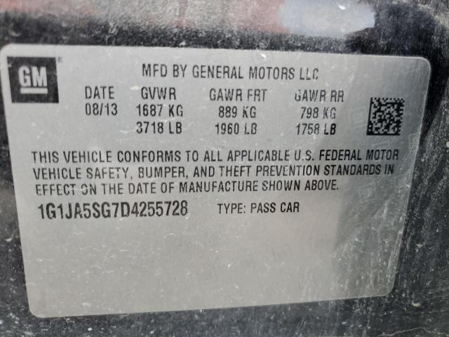 1G1JA5SG7D4255728 - 2013 CHEVROLET SONIC LS 黑色 照片 12