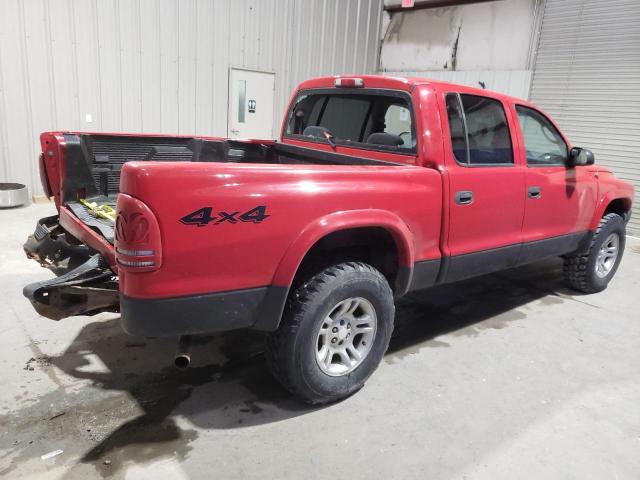 1D7HG38K14S599450 - 2004 DODGE DAKOTA QUAD SPORT RED photo 3