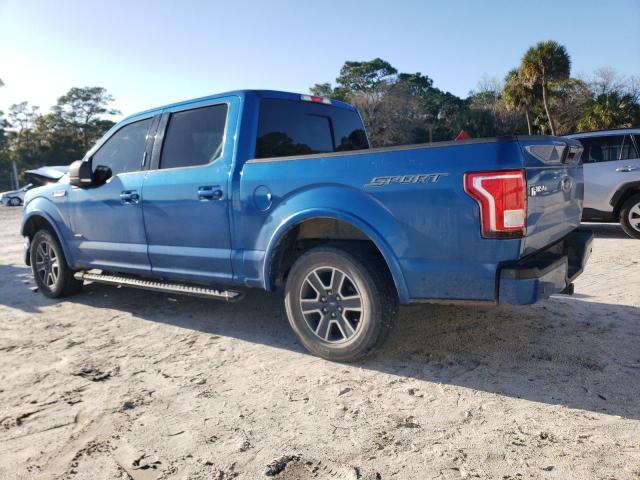 1FTEW1CP3GKE53353 - 2016 FORD F150 SUPERCREW BLUE photo 2