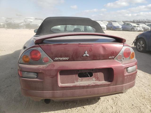 4A3AE55H84E062141 - 2004 MITSUBISHI ECLIPSE SPYDER GT MAROON photo 6