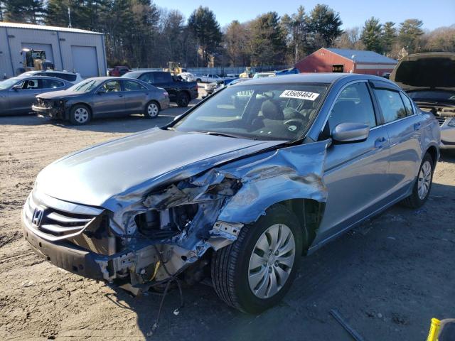 1HGCP2F32CA059525 - 2012 HONDA ACCORD LX BLUE photo 1