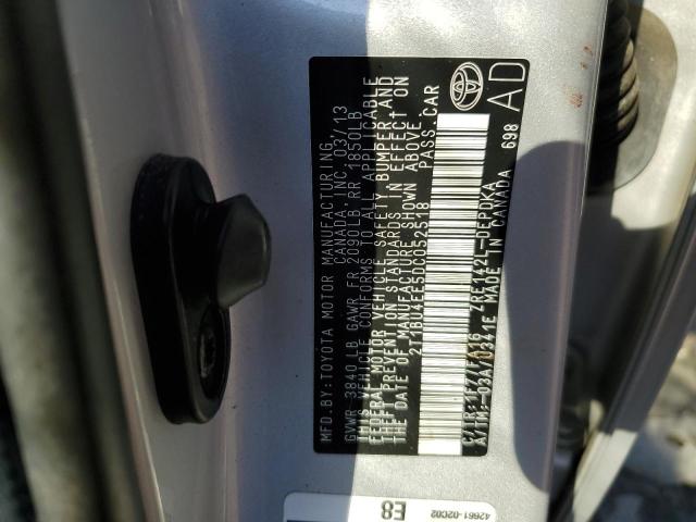 2T1BU4EE5DC052518 - 2013 TOYOTA COROLLA BASE 银色 照片 13