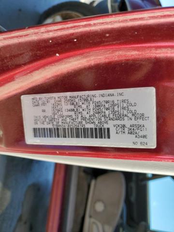 5TBRN34102S264745 - 2002 TOYOTA TUNDRA ACCESS CAB SR5 RED photo 12