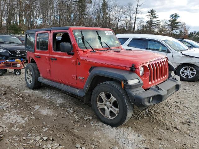 1C4HJXKN0MW624000 - 2021 JEEP WRANGLER U SPORT წითელი ფოტო 4