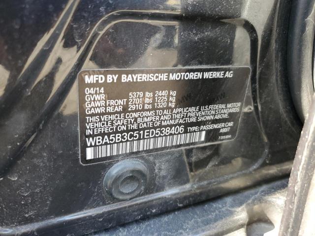 WBA5B3C51ED538406 - 2014 BMW 535 XI GRAY photo 12