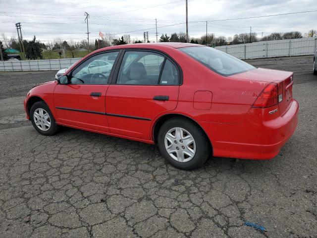 1HGES16335L015929 - 2005 HONDA CIVIC DX VP Qırmızı foto 2