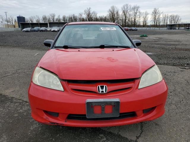 1HGES16335L015929 - 2005 HONDA CIVIC DX VP Qırmızı foto 5