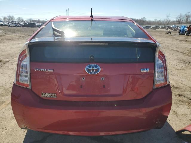 JTDKN3DU2C5440611 - 2012 TOYOTA PRIUS RED photo 6