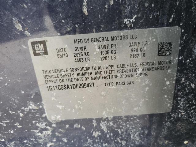 1G11C5SA1DF299427 - 2013 CHEVROLET MALIBU 1LT BLUE photo 12