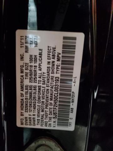 5J6TF2H50CL003193 - 2012 HONDA CROSSTOUR EXL BLACK photo 13