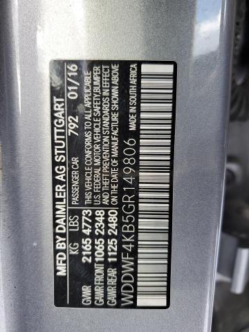 WDDWF4KB5GR149806 - 2016 MERCEDES-BENZ C 300 4MATIC SILVER photo 12