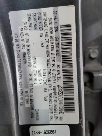 3MYDLBYV7JY324821 - 2018 TOYOTA YARIS IA GRAY photo 12