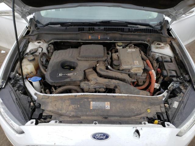 3FA6P0RU2ER261235 - 2014 FORD FUSION TITANIUM HEV WHITE photo 11