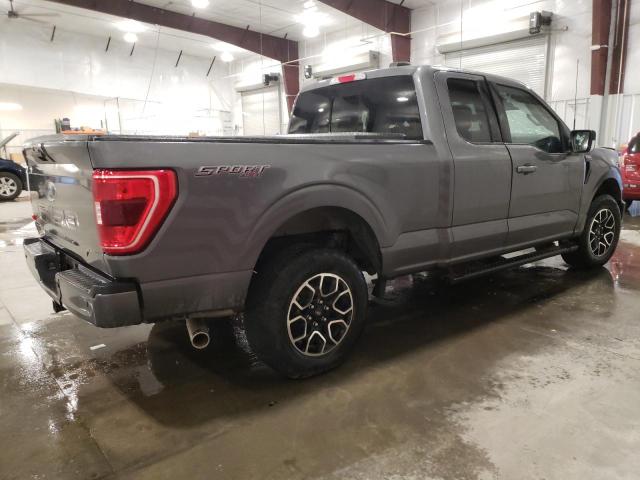 1FTFX1E51NKD59790 - 2022 FORD F150 SUPER CAB GRAY photo 3