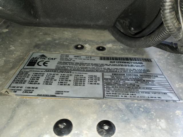 4UF12SNW4CT126400 - 2012 ARCTIC CAT ARTIC CAT Оранжевый фото 10