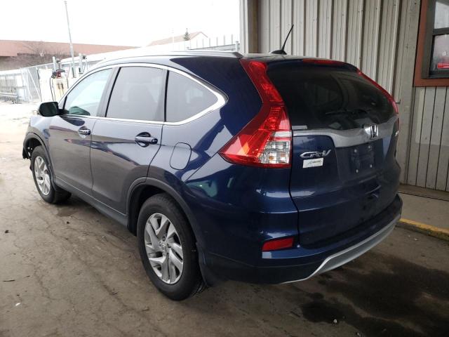 2HKRM4H7XGH673329 - 2016 HONDA CR-V EXL BLUE photo 2