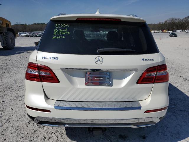 4JGDA5HB2EA276369 - 2014 MERCEDES-BENZ ML 350 4MATIC WHITE photo 6