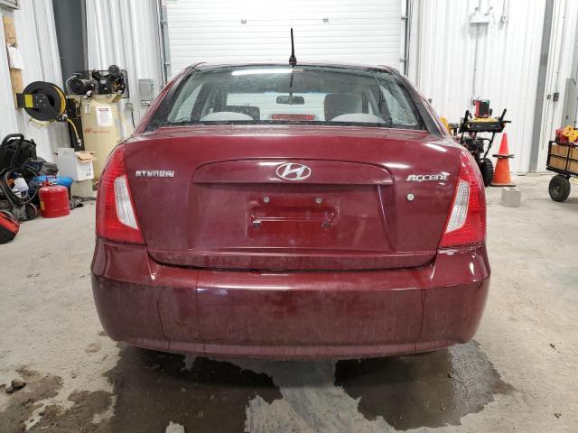 KMHCN4BC4BU550354 - 2011 HYUNDAI ACCENT GLS BURGUNDY photo 6