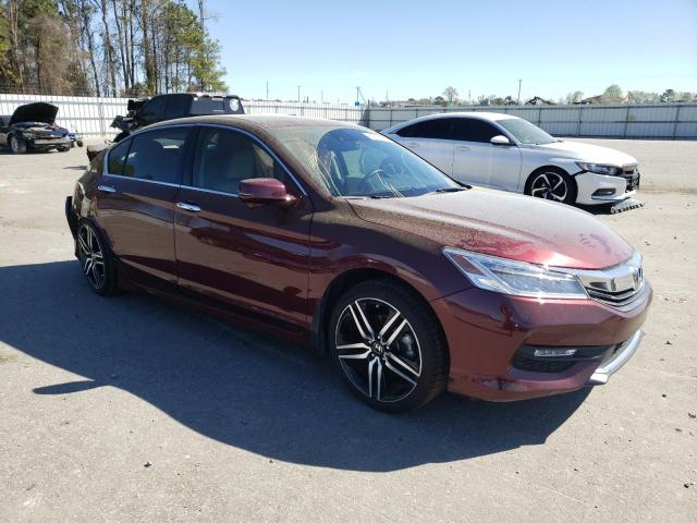 1HGCR3F97HA031019 - 2017 HONDA ACCORD TOURING BURGUNDY photo 4