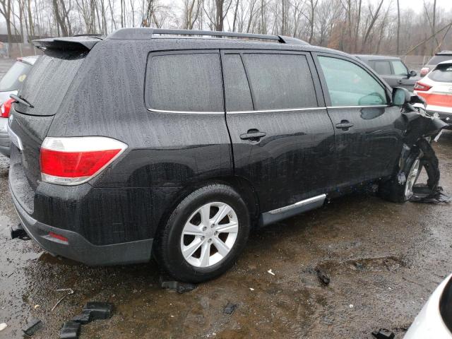 5TDBK3EH1DS265306 - 2013 TOYOTA HIGHLANDER BASE Noir photo 3