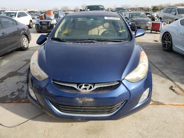 KMHDH4AE6DU713409 - 2013 HYUNDAI ELANTRA GLS BLUE photo 5