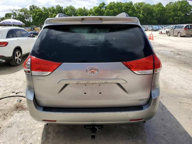 5TDKK3DC6BS001811 - 2011 TOYOTA SIENNA LE SILVER photo 6