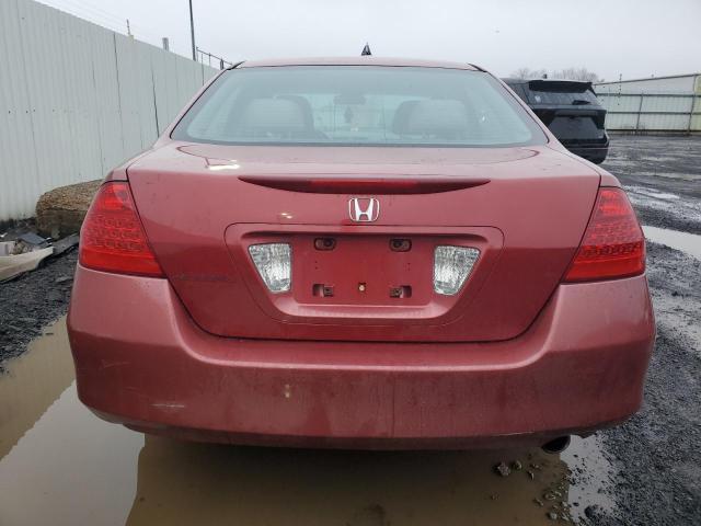 1HGCM56787A040139 - 2007 HONDA ACCORD EX RED photo 6