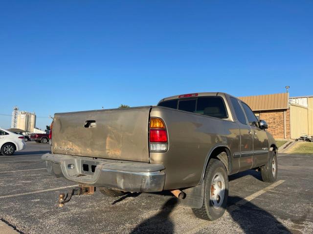 5TBRN34182S233971 - 2002 TOYOTA TUNDRA ACCESS CAB SR5 GOLD photo 4